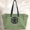 Cabas raphia simili-cuir femme 0924040 vert