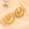 Boucles d'oreilles créoles vintage en acier inoxydable femme 0324137 doré