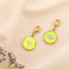 2 charms breloques oeil émail acier inoxydable 0624055 jaune