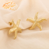 Boucles d'oreilles acier inoxydable style marin étoile de mer 0324222 doré
