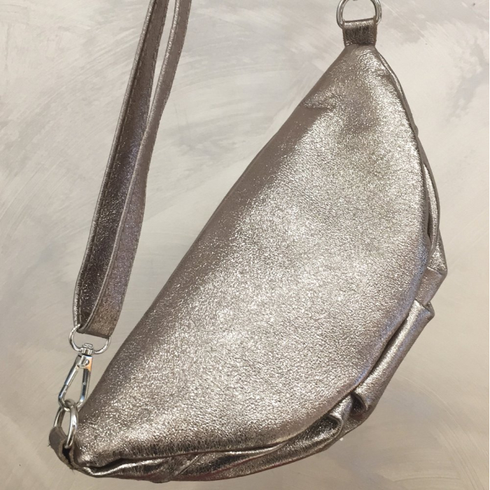 Sac banane cuir véritable irisé 0923045 bronze