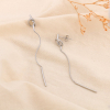 Boucles d'oreilles pendantes nœud marin tige acier inoxydable 0324192 argenté