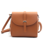 Sac à bandoulière simili-cuir grainé Flora&Co rabat femme 0924510 cognac