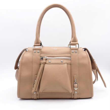 Sac bowling simili-cuir grainé Flora&Co 0924511 naturel/beige