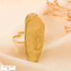Bague acier inoxydable contemporaine méga forme irrégulière 0424509 doré