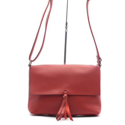 Sac à bandoulière Flora&Co besace simili-cuir souple grainé femme 0921036 rouge bordeaux