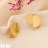 Boucles d'oreilles CLIP géométrique demi-cercle acier brossé 0324542 doré