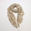 Foulard Mousseline Coton Viscose Imprimé Floral 0725005 naturel/beige