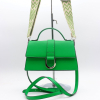 Sac simili-cuir Flora&Co rigide grainé double bandoulières femme 0923029 vert