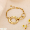 Bracelet chaîne grosse maille design moderne 0225013 doré
