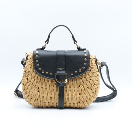 Sac à main Flora&Co paille papier 0925018 noir