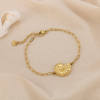 Bracelet acier inox émail marin escargot de mer 0225030 doré