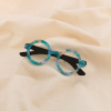 Broche lunettes résine épingle métal 0525018 bleu