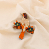Broche Oiseau Résine Epingle Métal naturel/beige