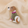 Broche Chien Léopard Résine Métal 0525033 vert kaki