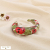 Bracelets résine jonc ouvert motifs coccinelles 0225146 rouge