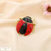 Broche épingle coccinelle acier inoxydable émail 0525015 rouge