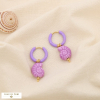 Boucles d'oreilles escargot de mer acier céramique 0325083 violet