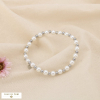 Bracelet élastique bille acier inox perle acrylique 0225138 argenté