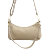 Sac à bandoulière cuir véritable grainé 0924515 taupe clair