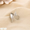 Bague ouverte design abstrait sculptural acier inox. 0425050 argenté