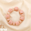 Bracelet élastique acier inoxydable résine marbrée 0225174 rose
