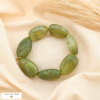 Bracelet élastique ovale acier résine marbrée 0225175 vert