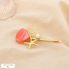 Pince cheveux acier marin corail coquillage astérie 0625107 rose nude