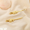 2 Pinces à cheveux marin hippocampe acier inoxydable 0625099 doré
