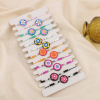 Ensemble 12 bracelets fleur émail cristal coulissant 0225207 multi