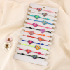 Set 12 bracelets coeur émail coulissant élastique 0225209 multi
