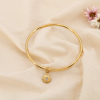 Bracelet Jonc acier inox strass breloque soleil 0225231 doré