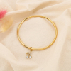 Bracelet Jonc acier inoxydable strass charm cerise 0225237 doré
