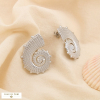 Boucles d’oreilles marin acier escargot de mer 0325162 argenté