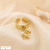 Bague marin acier coquillage étoile de mer acier 0425090 doré