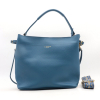 Sac à main 2-en-1 simili-cuir grainé Flora&Co 2 bandoulières 0924007 bleu jean