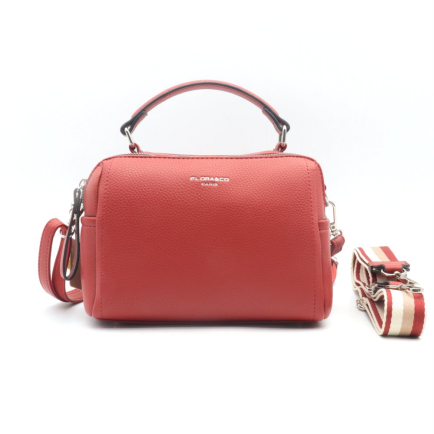 Sac à main simili-cuir grainé Flora&Co femme 0924503 rouge foncé