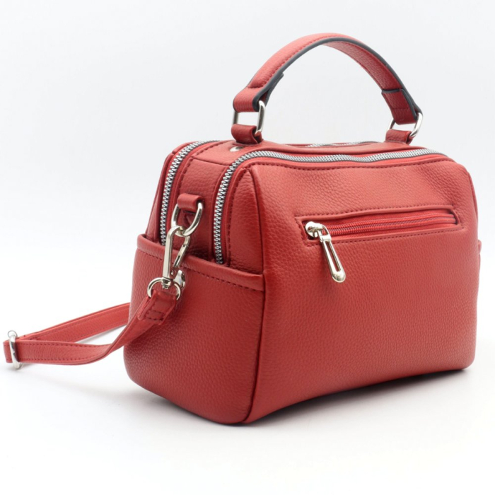 Sac à main simili-cuir grainé Flora&Co femme 0924503 rouge foncé