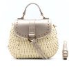 Sac à main Flora&Co paille papier 0925018 beige taupe métal