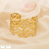 Bracelet manchette jonc marin ajouré corail acier 0225177 doré