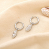 Boucles d'oreilles coquillage minimaliste acier 0325168 argenté