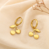 Boucles d'oreilles cerise mini-créole acier inox 0325174 doré