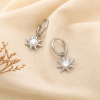 Boucles d'oreilles soleil mini-créole acier nacre 0325175 argenté