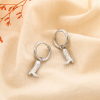 Boucles d'oreilles bottes western minimaliste acier 0325177 argenté