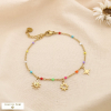 Bracelet chapelet bille émaillée étoile soleil acier 0225165 multi