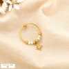 Bague acier inoxydable fine breloque étoile 0425024 blanc