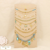 Ensemble 10 colliers acier marin nuance bleu 0125177 bleu