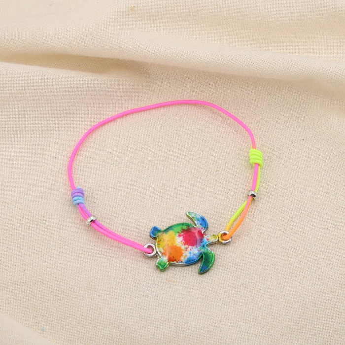 Set 12 bracelets coulissant élastique tortue émail 0225208 multi2