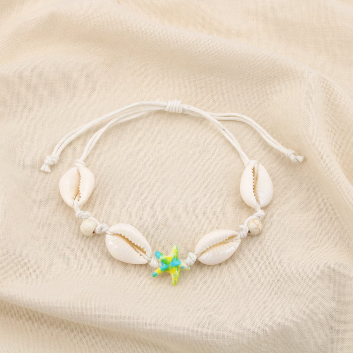 Set 12 bracelets coulissant coquillage étoile de mer 0225254 multi
