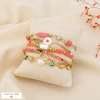 Ensemble de 6 Bracelets Femme en Acier Inoxydable 0225257 rouge corail